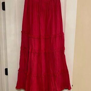 Cupio Scarlet Tiered Maxi Skirt